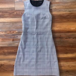 Theory Raneid Brant Check Sheath Dress